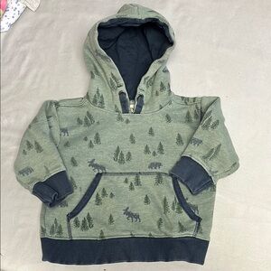 2T Hatley Forest Adventure Kids Hoodie - Green and Navy